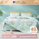 富安娜家紡床上四件套純棉 100%全棉床單 雙人加大床品 被套230*229cm