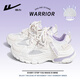 回力（Warrior）運動(dòng)鞋女鞋春夏網(wǎng)面透氣跑步鞋子女士百搭休閑鞋 4238L 米/紫38