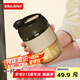 JEKO&JEKO玻璃杯水杯男咖啡杯便攜吸管杯子女士成人茶杯隨行杯 400mL布朗咖