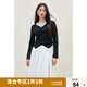 獨(dú)束大碼女裝氣質(zhì)蕾絲上衣2025春裝新款微胖MM減齡氣質(zhì)純欲風(fēng)T恤 月夜黑 3XL （尺碼：5）