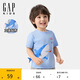 GAP男女幼童2025夏季新款3D造型印花logo棉質短袖T恤兒童裝767328