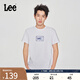 Lee25新品經(jīng)典日常字母Logo印花摩登中性男女同款短袖T恤休閑潮流 白色2 XL