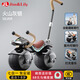 Jim&Lily品牌兒童平衡車(chē)1-6歲寶寶滑步車(chē)學(xué)步滑行溜溜花生車(chē)玩具扭扭 山灰銀-推桿版-燈光音樂(lè )（鋼琴烤漆） 拼色 3C認證  烤漆 升級版 1-6歲