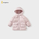 童泰（TONGTAI）寶寶羽絨服冬季衣服兒童中長(cháng)款連帽三防外套鴨絨上衣紫色90cm