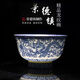 胖東來(lái)高檔碗青花雙龍碗中式傳統復古龍紋高腳碗家用米飯碗釉中彩 青花雙龍飯碗（單個(gè)）