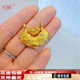 可穎金包銀鯉魚鎖項鏈中式復古平安鎖吊墜黃金錦鯉鎖掛墜套鏈送禮物 錦鯉鎖吊墜約10克包金1.5克 帶繩子