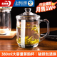 青蘋(píng)果加厚耐熱玻璃茶杯帶蓋茶飲杯蓋杯帶把杯子辦公家用喝水杯泡茶杯 【熱賣(mài)1萬(wàn)+】茶韻杯 380ml