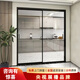 森潮 廚房三聯(lián)動(dòng)推拉門(mén)客廳陽(yáng)臺(tái)極窄玻璃門(mén)客廳衛(wèi)生間隔斷移門(mén)隱形隱藏鈦鎂鋁合金定制門(mén) 0635加厚款地軌推拉門(mén) 兩扇/平米