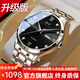 I&W CARNIVAL HWGUOJI瑞士品牌IW手表男機械表夜光防水男士手表簡(jiǎn)約雙日歷男表 升級版|銀黑鋼帶|終身保
