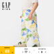 Gap男女幼童2025夏季新款松緊腰針織純棉束口長褲兒童裝774525 彩色 90 cm(1-2歲)亞洲尺碼