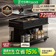 法莎蒂可移動升降高級茶幾沙發(fā)邊幾客廳家用中古邊幾小推車置物架 【黑巖板+黑色】可移動小推車