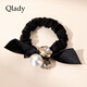 Qlady珍珠蝴蝶結(jié)頭繩發(fā)圈橡皮筋女扎頭頭飾發(fā)飾2025新款七夕情人節(jié)禮物