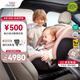 寶得適（BRITAX）寶寶兒童安全座椅0-7歲isize認(rèn)證正反360°旋轉(zhuǎn)成長(zhǎng)騎士 通風(fēng)款 Air薄霧粉