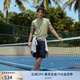 TOMMY HILFIGER【休閑運(yùn)動(dòng)】夏季男裝簡(jiǎn)約百搭刺繡抽繩合身純色短褲78JA313 藏青色FAP M