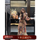 三吉黑花【花信風(fēng)】新中式連衣裙子2025新款今年流行兩件拖尾長裙 橘紅 XS