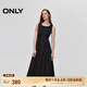 ONLY春夏肌理感收腰顯瘦無袖長裙牛仔連衣裙女|124342013 J1Z 黑色牛仔提花印花 L (170) 88A