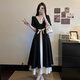 DAVEY MODE簡(jiǎn)約通勤連衣裙女少女顯瘦裙子女夏季2025新款梨形身材a字裙 黑色 M 【建議90-105斤】