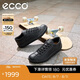 愛步（ECCO）板鞋男 軟底舒適輕盈牛皮系帶休閑鞋 柔酷537764 黑色43