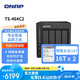 威聯(lián)通（QNAP）TS-464C2 四核心處理器8G內(nèi)存32Tnas網(wǎng)絡(luò)存儲(chǔ)服務(wù)器內(nèi)置雙M.2插槽手機(jī)擴(kuò)容（含硬盤16T*2）
