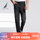 諾帝卡（NAUTICA）【單件直降】男裝春夏新款棉混紡親膚透氣牛仔長褲男PO4160 黑色0TB 32