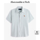 ABERCROMBIE & FITCH男裝25夏季美式復(fù)古經(jīng)典小麋鹿牛津紡?fù)獯疃绦湟r衫KI125-5084 綠色 2XL (185/124A)