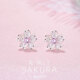 兩世歡S999足銀櫻花耳釘女純銀耳環(huán)日韓版首飾輕奢不易敏耳飾送女友禮物 （粉色）櫻花耳釘足銀一對