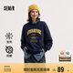森馬（Semir）[商場同款]女oversize發(fā)熱抗菌2024冬季繡花抓絨上衣101724116004