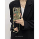時尚復(fù)古風(fēng)鏈條殼15Promax松綠色13適用蘋果iPhone14plus可調(diào)節(jié)女 手機殼+短鏈 【四角開孔】 iPhone 16 pro