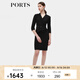 PORTS寶姿女裝春季新款時尚氣質(zhì)長袖連衣裙ALM8D067LWP096 黑色 M (6)