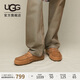 UGG春季男士純色平底淺口休閑豆豆鞋樂福鞋 1166762 CHE|栗色 42