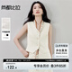 尚都比拉不易起球V領(lǐng)短款西裝馬甲女夏季小個(gè)子立體裁剪無(wú)袖上衣通勤女裝