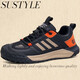 SUSTYLE國際一線(xiàn)品牌奢侈品男鞋運動(dòng)鞋2025新款網(wǎng)面保暖休閑防滑舒適鞋 黑桔網(wǎng)面單鞋 43