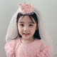 仕彩 生日頭紗發(fā)箍小女孩生日禮物公主派對拍照道具氛圍場(chǎng)景布置皇冠C
