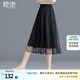 她池中長(zhǎng)款半身裙2025春夏新款女裝高腰松緊腰網(wǎng)紗波點(diǎn)裙