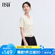 歐莎（OSA）V領(lǐng)針織衫女薄款夏天2025高檔品牌洋氣短袖小香風氣質(zhì)百搭上衣 白色 M