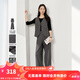 梵希蔓花灰色老錢風(fēng)套裝女2025春季新款無袖馬甲上衣闊腿褲兩件套 A0530 花灰色 XL