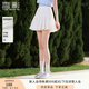 香影初戀小白裙蓬蓬半身裙女2025夏季新款法式蕾絲邊白色a字短裙 白色 L 165/88A/110-125斤