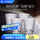 WMF 德國福騰寶玻璃杯 透明菱紋玻璃水杯 家用飲水杯套裝 4件套 4件套 225ml