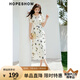 紅袖鹽系輕熟連衣裙夏季2025新款女裝收腰顯瘦V領(lǐng)高端精致碎花長(zhǎng)裙 米底花611 L