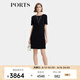 PORTS寶姿商場同款春季新品女裝領(lǐng)邊裝飾連衣裙LP8D064NWB011 黑色 XS (2)