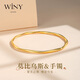 唯一（Winy）莫比烏斯銀手鐲足銀9999鐲子銀飾時(shí)尚生日禮物首飾送女友媽媽