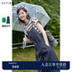 詩凡黎（'SEIFINI）【明星同款】薄荷丹寧詩凡黎牛仔連體褲2024夏甜酷無袖背帶長褲女 牛仔藍(lán)連體褲 S