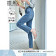 香影直筒九分牛仔褲女高腰2025夏季新款復(fù)古藍(lán)色顯瘦毛邊煙管褲子 牛仔藍(lán) S