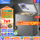 美的（Midea）【送貨入戶(hù)】小冰柜家用冷藏冷凍兩用一級(jí)能效家用冷柜臥式冷凍柜小型凍肉囤貨小冰箱 143KMF/一級(jí)能效/升級(jí)凈味減霜/ 143L