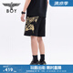 BOY LONDON春夏男女同款經(jīng)典老鷹燙金百搭潮牌短褲N14800 黑色 M