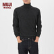 無(wú)印良品 MUJI 男式 天竺 高領(lǐng)毛衣 M7AA903 長(zhǎng)袖針織衫 炭灰色 M