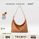 VANESSA HOGAN【張雅欽同款】VH女包欣冉hobo包頭層植鞣牛皮斜挎單肩包七夕禮物 可可紅棕-中號(hào)+綠野仙蹤禮盒
