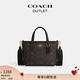 蔻馳（COACH）【禮物】奧萊女士經(jīng)典標(biāo)志CITY迷你托特包單肩斜挎包手提包c(diǎn)ity15 IM/胡桃木色/黑色