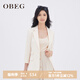OBEG歐碧倩簡(jiǎn)約一粒扣氣質(zhì)通勤修身小西裝外套女裝夏季10442001 奶油白 XS /155/34