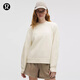 lululemon丨Scuba 女士超寬松款套頭衛衣 *文字徽標 LW3JDBS 淺象牙白 M /L